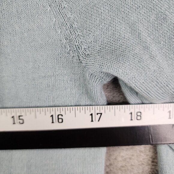 Womens Light Blue Ann Taylor Sweater Button-Back Long Sleeve Size M - Picture 8 of 10